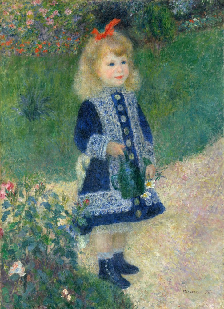 Girl with a watering can