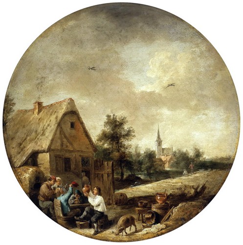 Landscape with a rustic zucchini