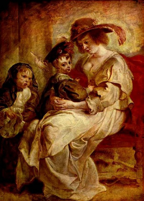 Portrait of Elena Fowerman with her two children