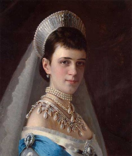 Portrait of Empress Maria Feodorovna in pearl garb