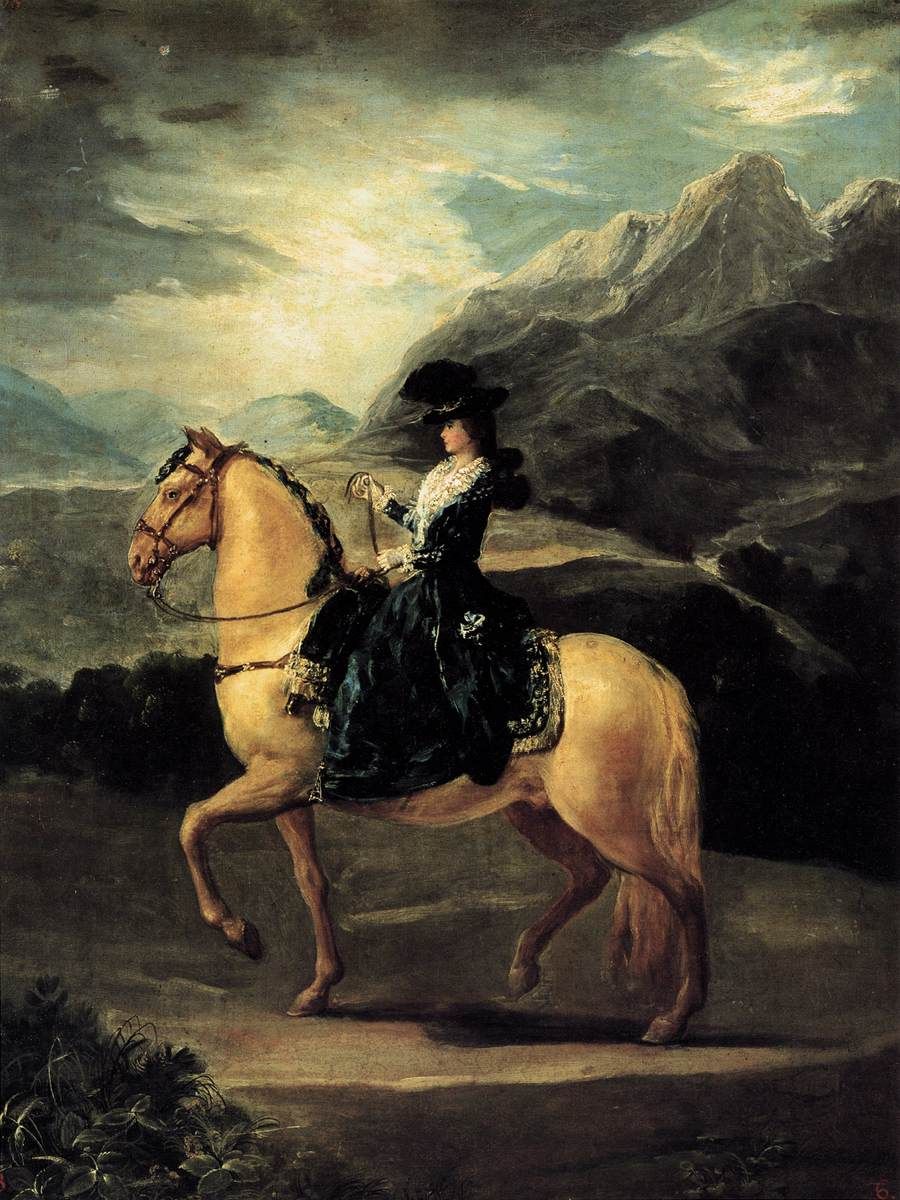 Portrait of Maria Teresa de Bourbon y Vallabriga on horseback