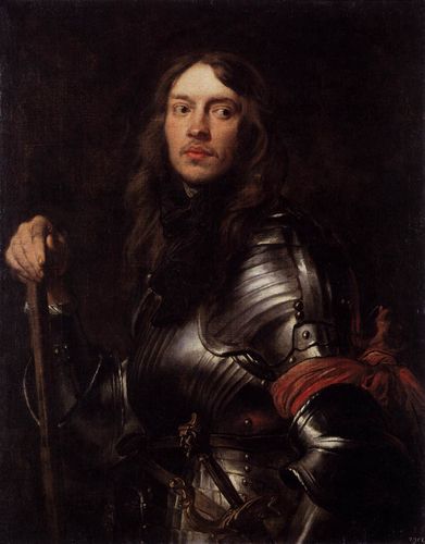 Portrait of a knight with a red armband